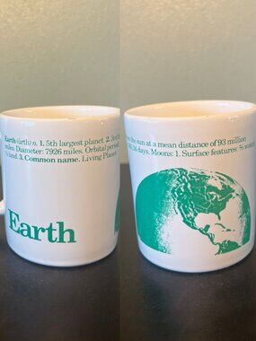 WAECHTERBAUCH Planet Earth NASA Planetary Data Ceramic Mug ~ Made in Spain